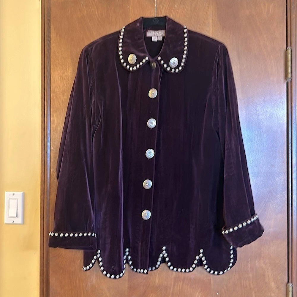 Double D Ranch Beautiful Deep Purple Concho Jacket- Size Medium